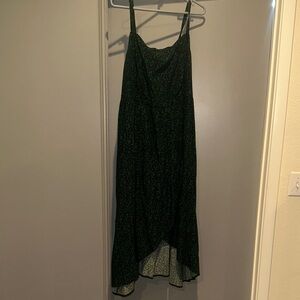 Torrid size 2 Green & black leopard Patterned maxi Dress